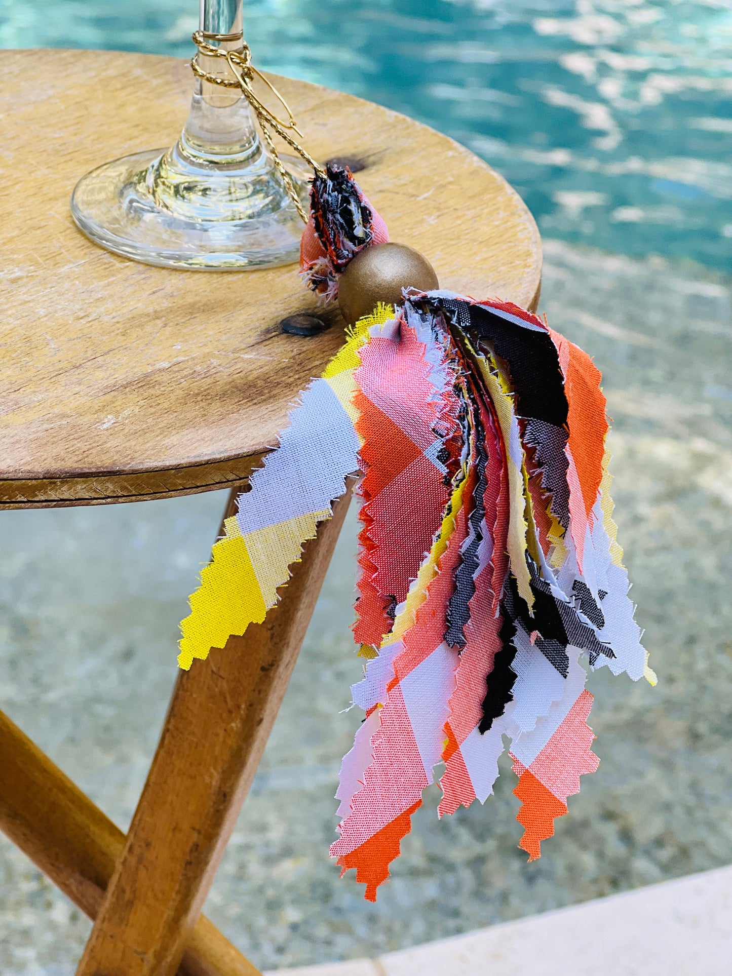 Halloween Tassel-Orange, Yellow & Black Tassel