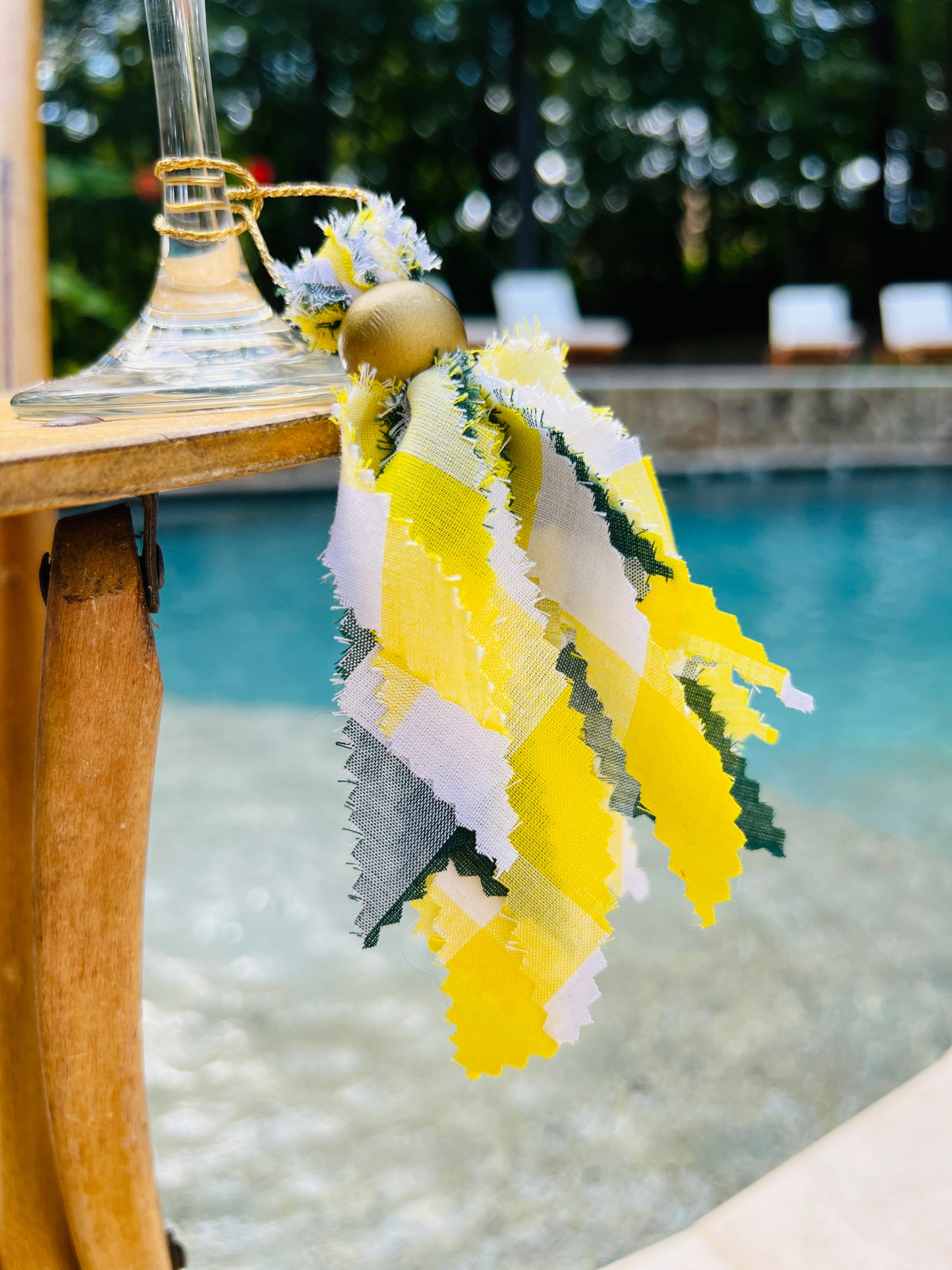 Green, Yellow & White Tassels