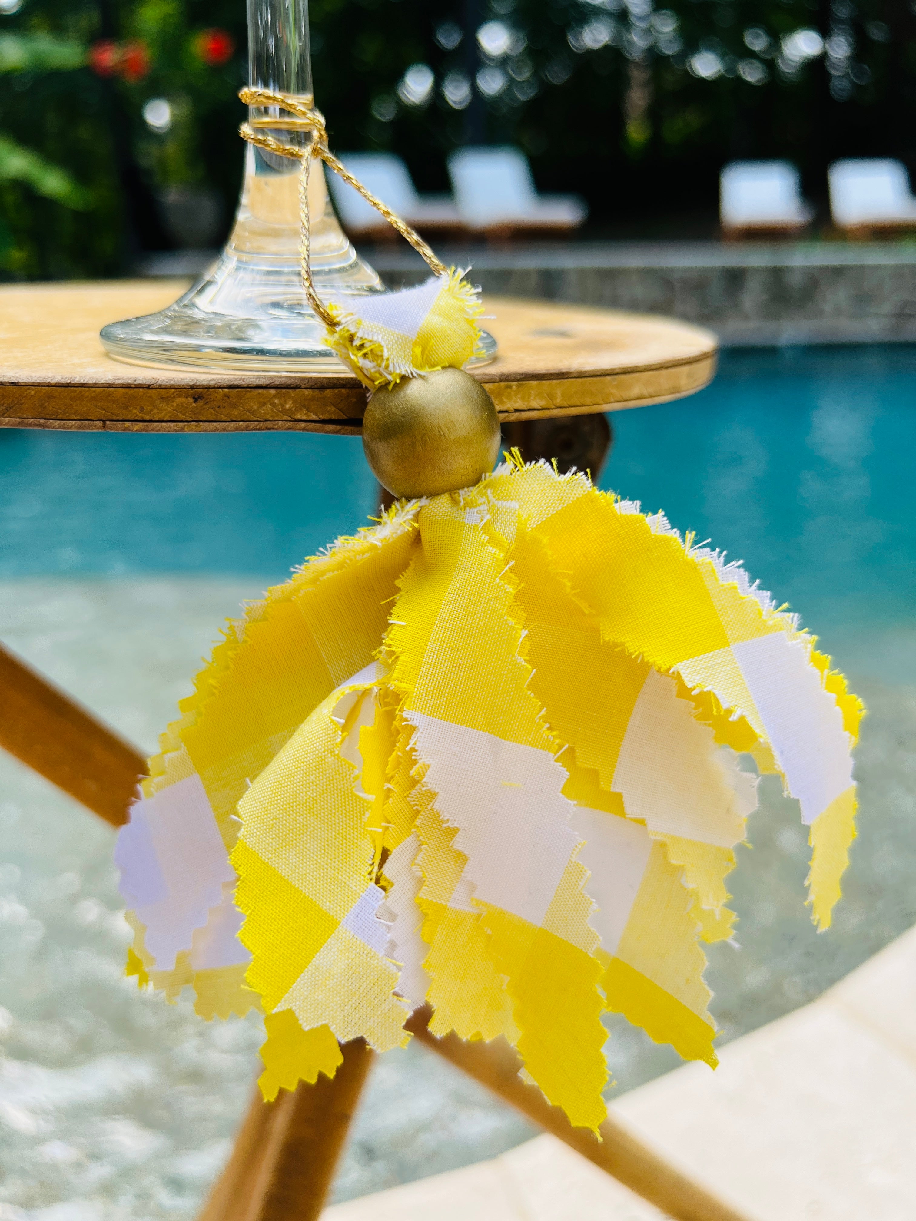 Yellow & White Tassel