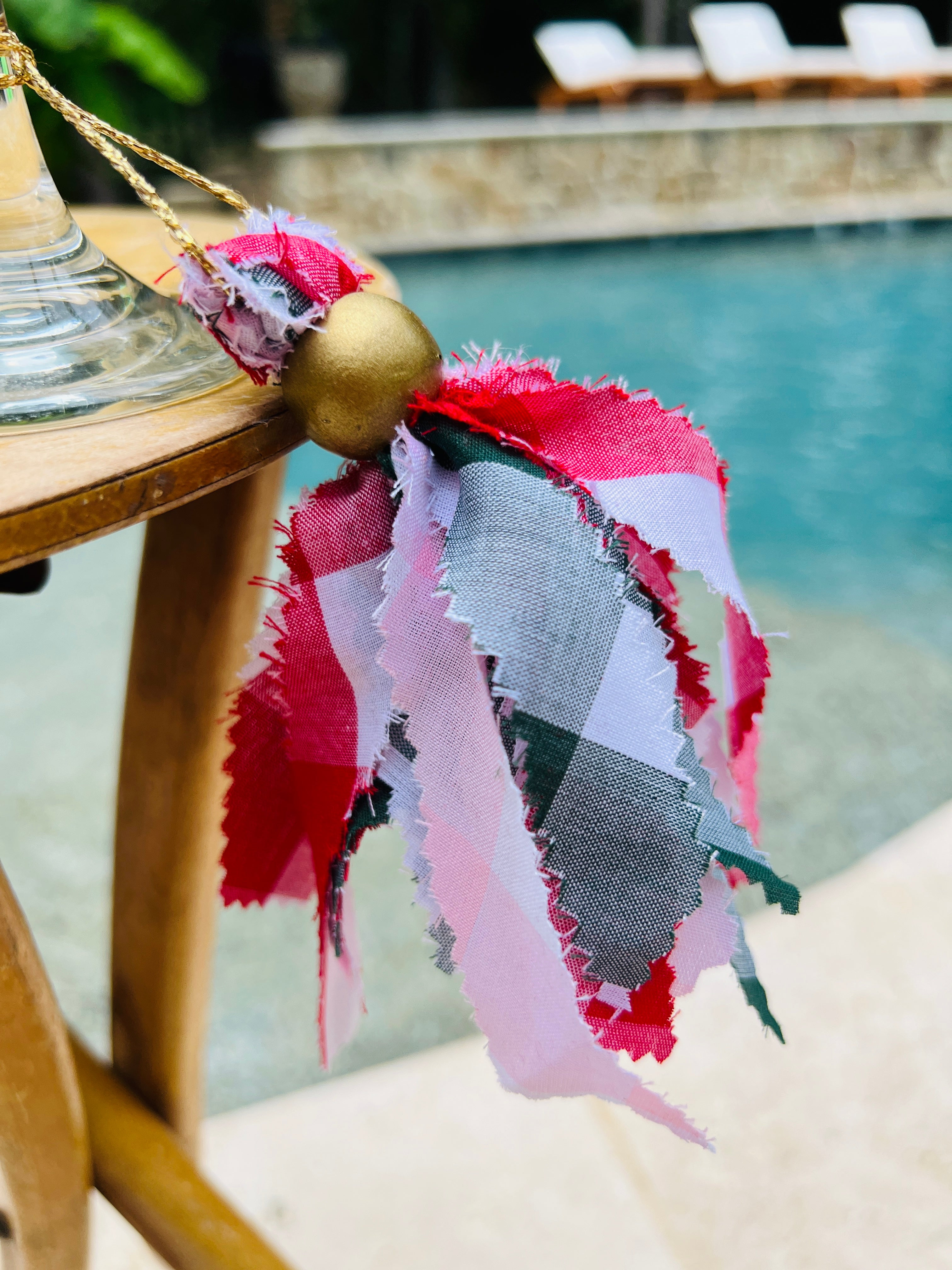 Pink, Red & Green Tassels